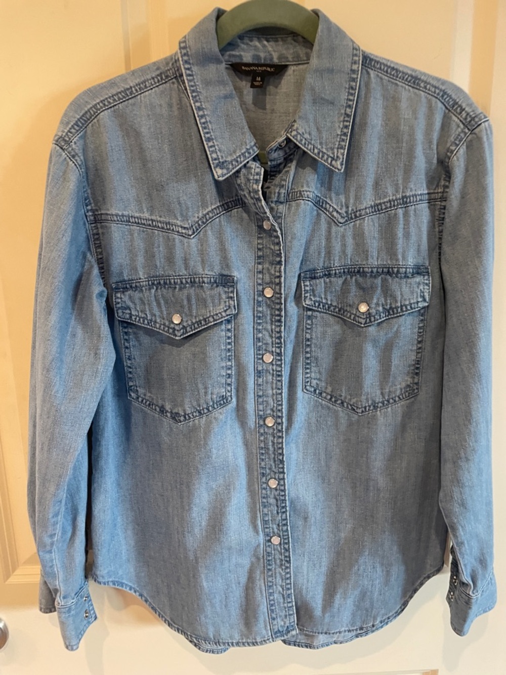 Banana Republic Light Blue Denim Western Shirt